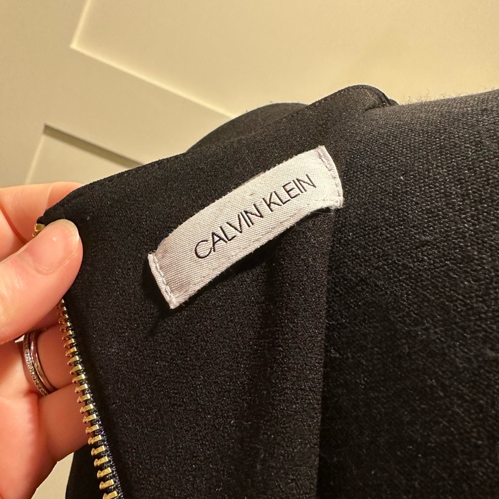 Calvin Klein A-line Black Midi Dress - Picture 5 of 6